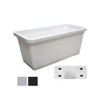 Vaso Natural Rett. Bianco 80X40 H 34 Stefanpl