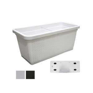 Vaso Natural Rett. Bianco 80X40 H 34 Stefanpl