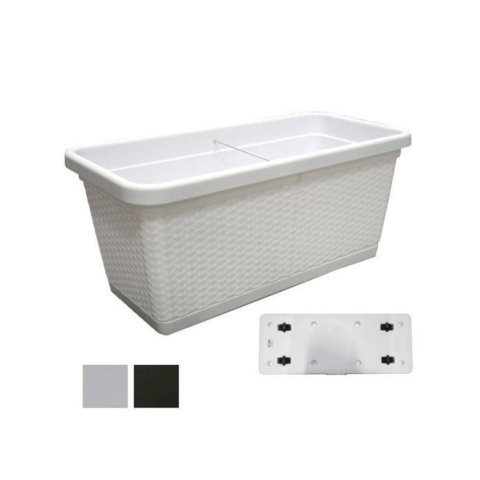 Vaso Natural Rett. Bianco 80X40 H 34 Stefanpl