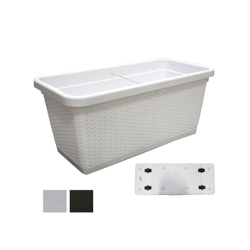 Vaso Natural Rett. Bianco 80X40 H 34 Stefanpl