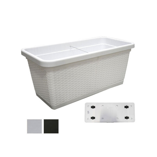 Vaso Natural Rett. Bianco 80X40 H 34 Stefanpl