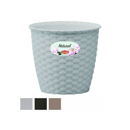 Vaso Natural Tondo Bianco 14 H 13 Stefanpl