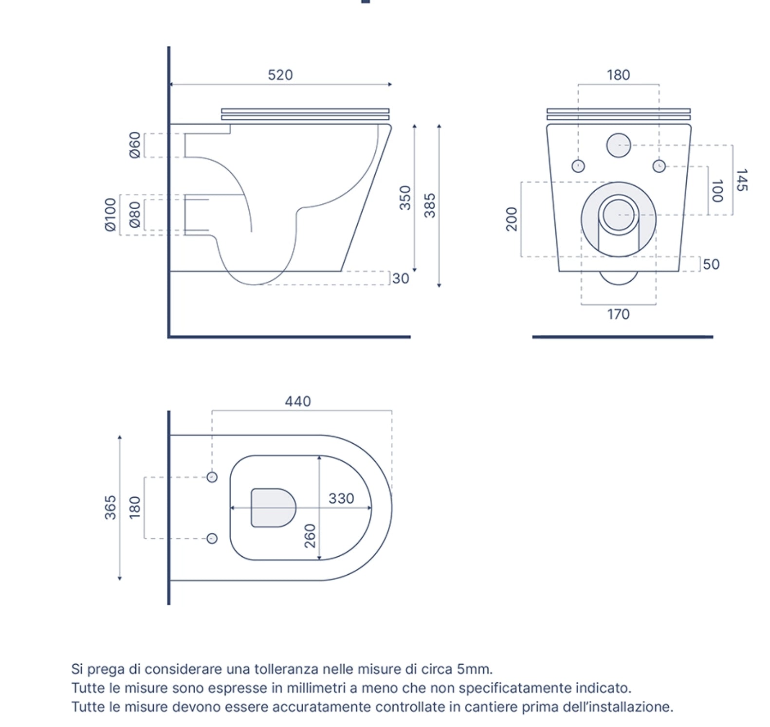 Vaso sospeso in ceramica bianco opaco con sedile soft-close GABRI Regos