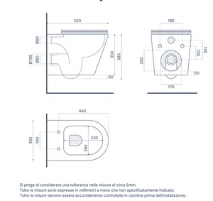Vaso sospeso in ceramica bianco opaco con sedile soft-close GABRI Regos