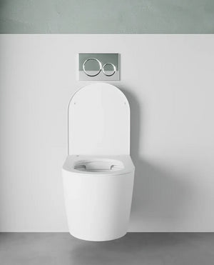 Vaso sospeso in ceramica bianco opaco con sedile soft-close GABRI Regos