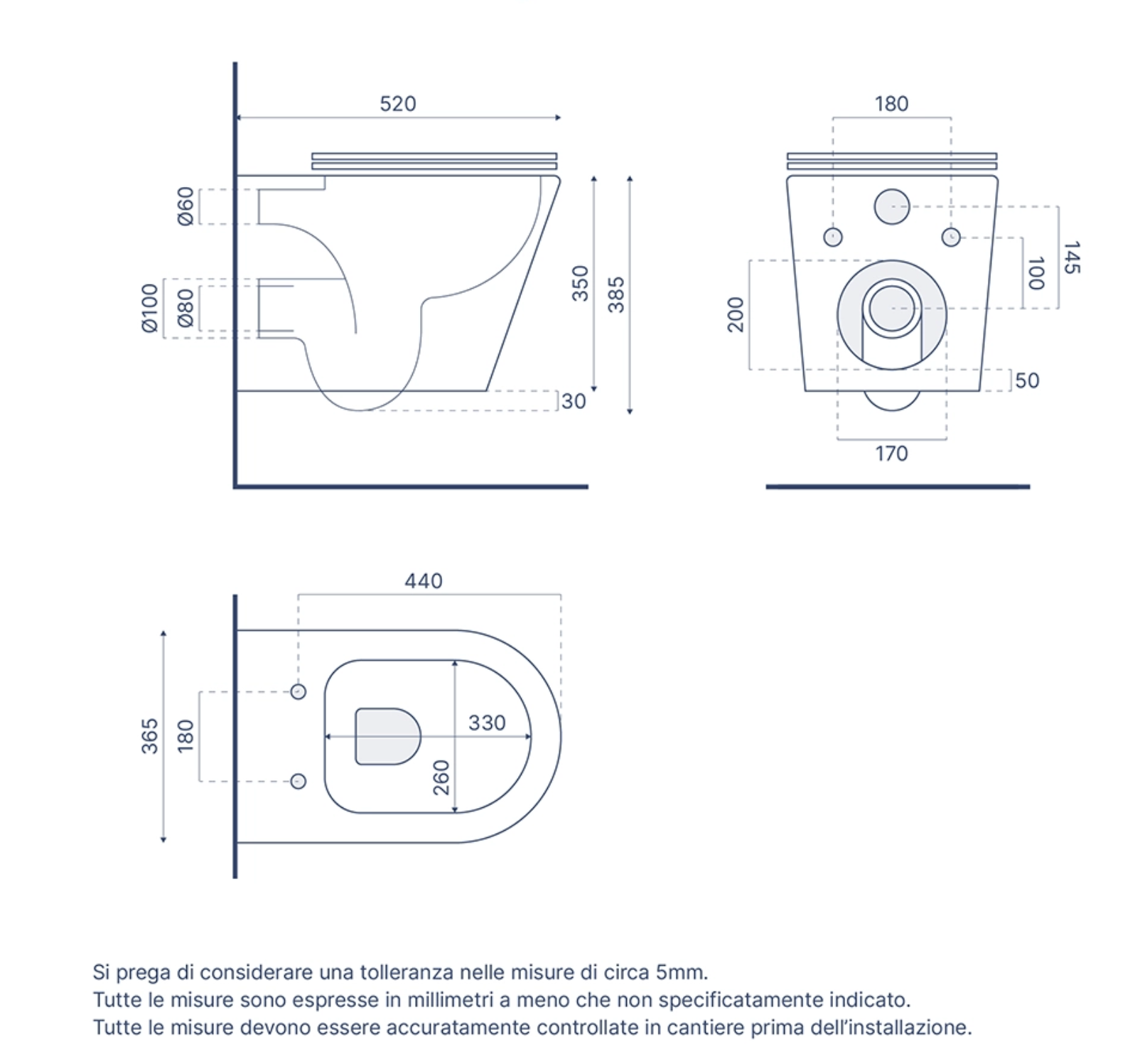 Vaso sospeso in ceramica grigio opaco con sedile soft-close JUSY Regos