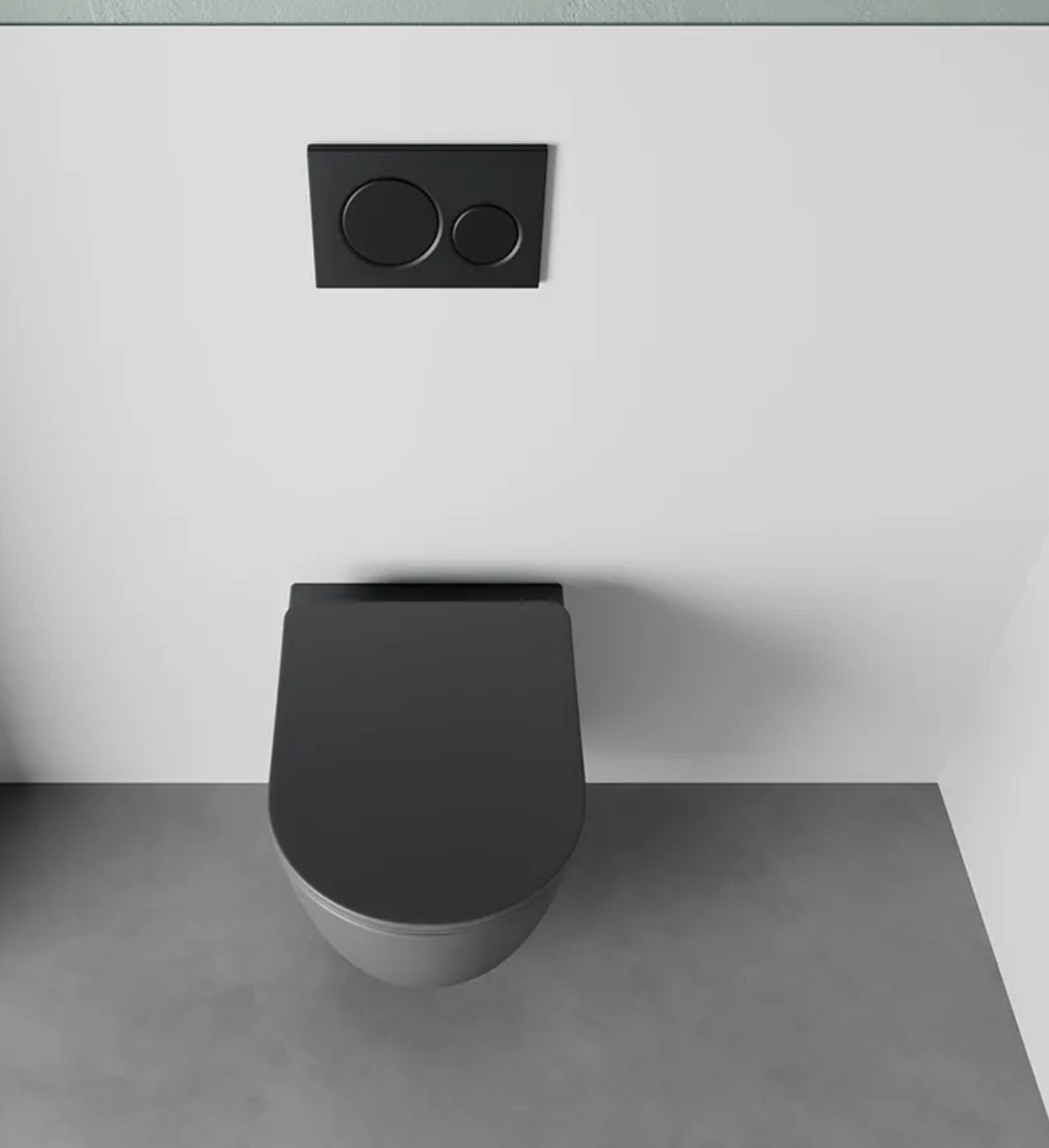 Vaso sospeso in ceramica grigio opaco con sedile soft-close JUSY Regos