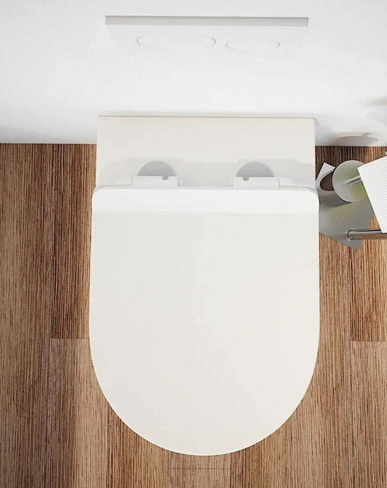 Vaso sospeso rimless in ceramica bianco lucido con copri-wc soft-close €“ SIMONA Regos