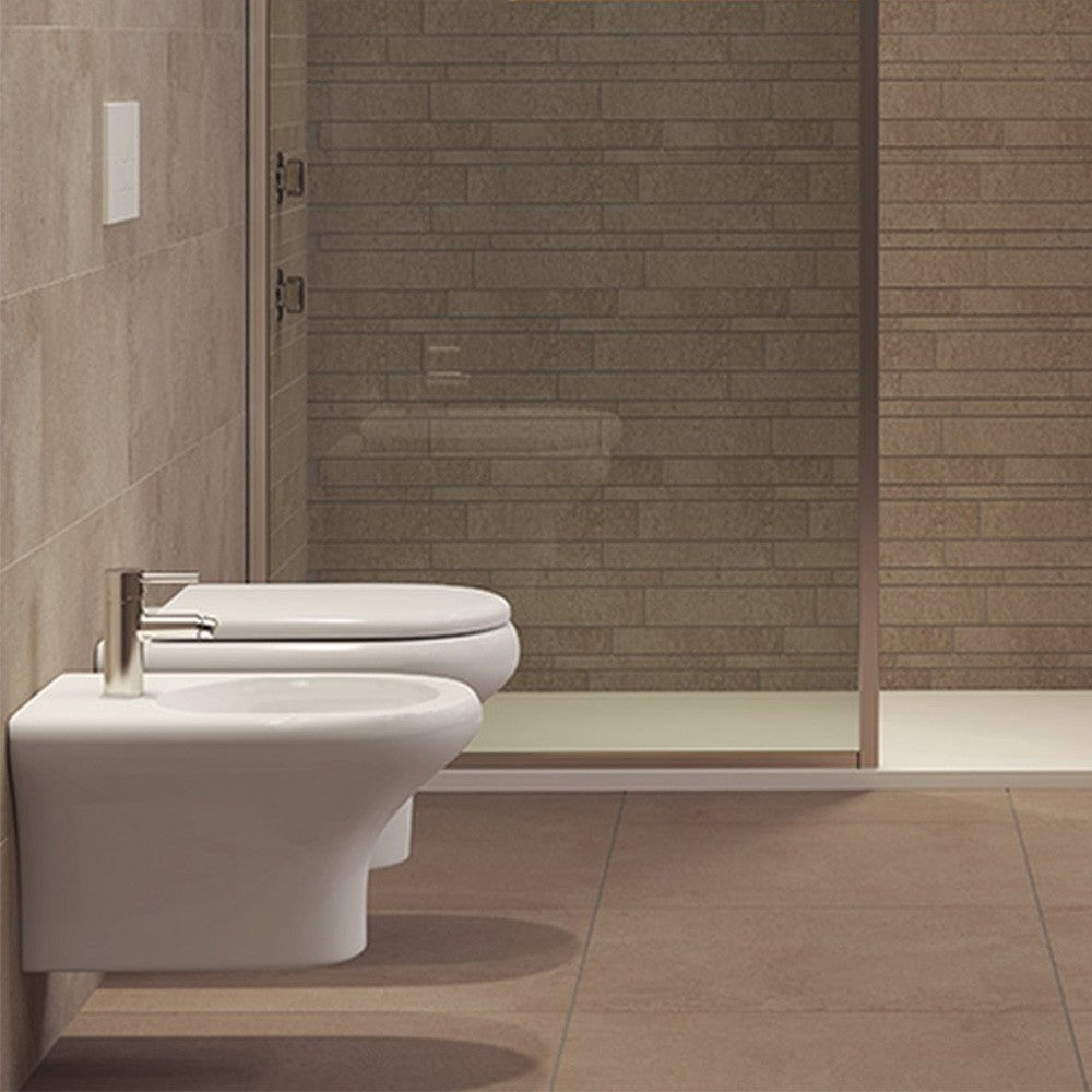Vaso Sospeso WC Serie Compact In Ceramica Bianco