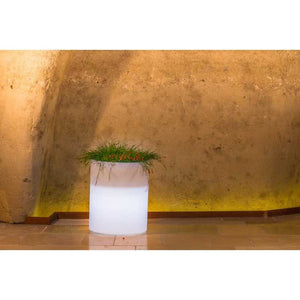Vaso Venusio Bright Led Multicolor Con Batteria E Solare in Polimero Monacis - Ø 40 Cm - 50 H