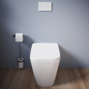 Vaso filomuro rimless in ceramica bianco opaco con sedile soft-close | Kyoto