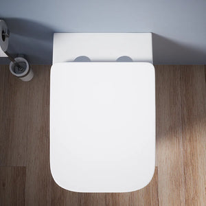 Vaso filomuro rimless in ceramica bianco opaco con sedile soft-close | Kyoto