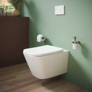 Vaso sospeso rimless in ceramica bianco opaco con sedile soft-close | Kyoto