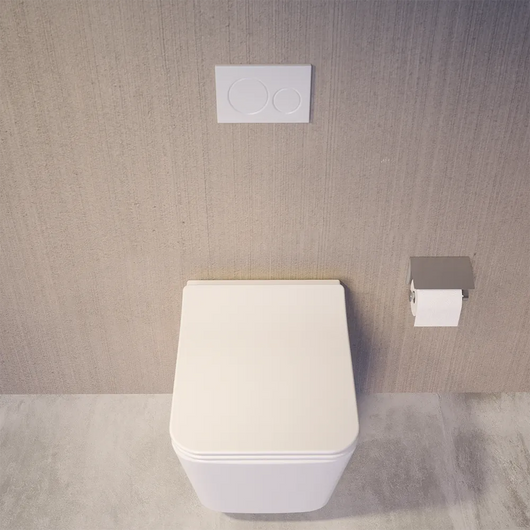 Vaso filomuro rimless in ceramica bianco lucido con sedile soft-close | Londra