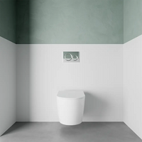 Vaso sospeso WC rimless in ceramica bianco lucido con sedile soft-close | Vienna