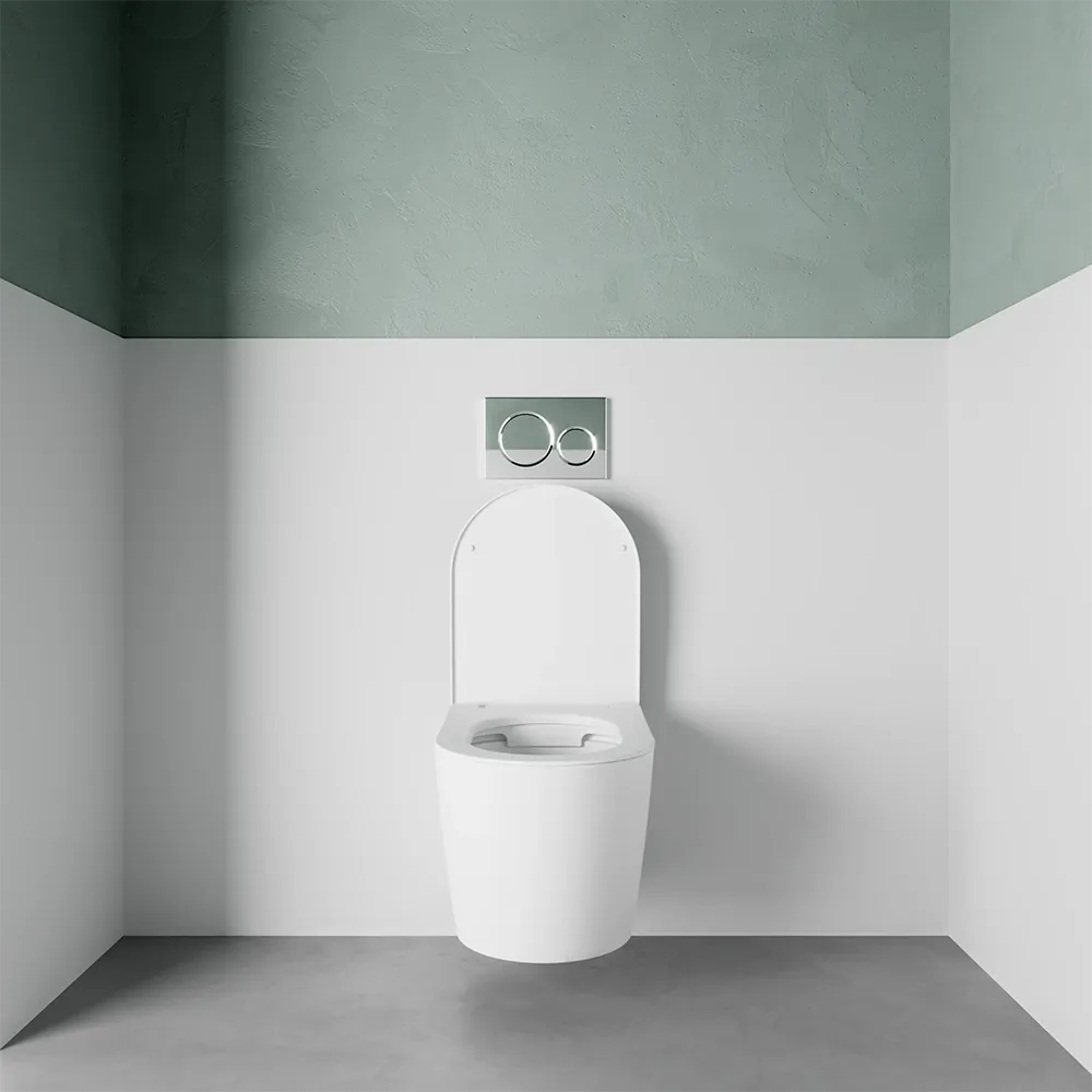 Vaso sospeso in ceramica bianco opaco con sedile soft-close | Vienna