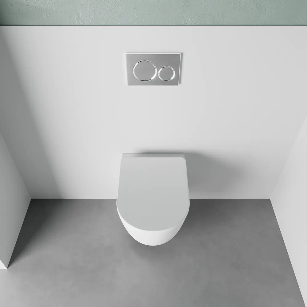 Vaso sospeso in ceramica bianco opaco con sedile soft-close | Vienna