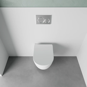 Vaso sospeso in ceramica bianco opaco con sedile soft-close | Vienna