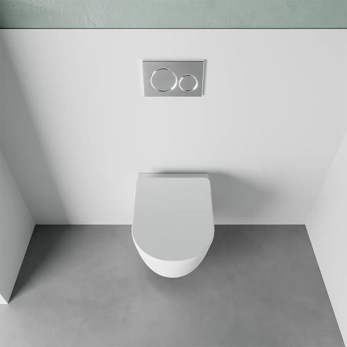Vaso sospeso in ceramica bianco opaco con sedile soft-close | Vienna