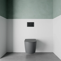 Vaso sospeso in ceramica grigio opaco con sedile soft-close | Vienna