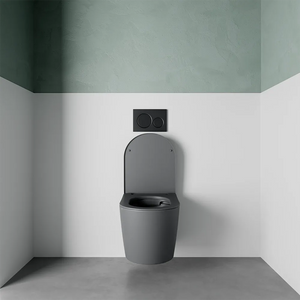 Vaso sospeso in ceramica grigio opaco con sedile soft-close | Vienna