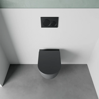 Vaso sospeso in ceramica grigio opaco con sedile soft-close | Vienna