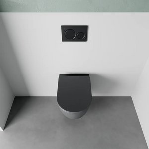 Vaso sospeso in ceramica grigio opaco con sedile soft-close | Vienna