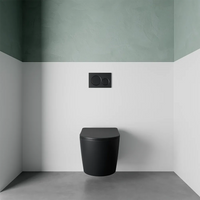 Vaso sospeso in ceramica nero opaco con sedile soft-close | Vienna