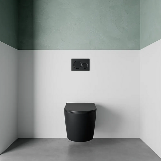 Vaso sospeso in ceramica nero opaco con sedile soft-close | Vienna