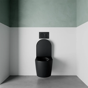 Vaso sospeso in ceramica nero opaco con sedile soft-close | Vienna
