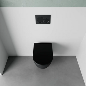 Vaso sospeso in ceramica nero opaco con sedile soft-close | Vienna