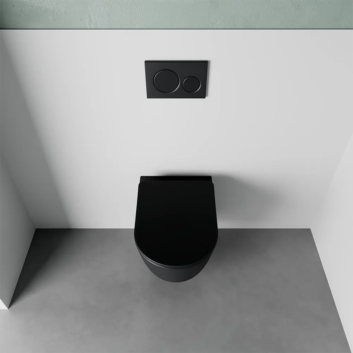 Vaso sospeso in ceramica nero opaco con sedile soft-close | Vienna