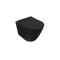 Vaso sospeso in ceramica nero opaco con sedile soft-close | Vienna