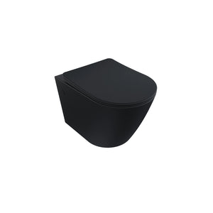 Vaso sospeso in ceramica nero opaco con sedile soft-close | Vienna