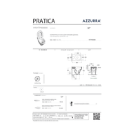 Vaso/Bidet a Terra Accessibile Azzurra Ceramica "Pratica" Bianco Lucido