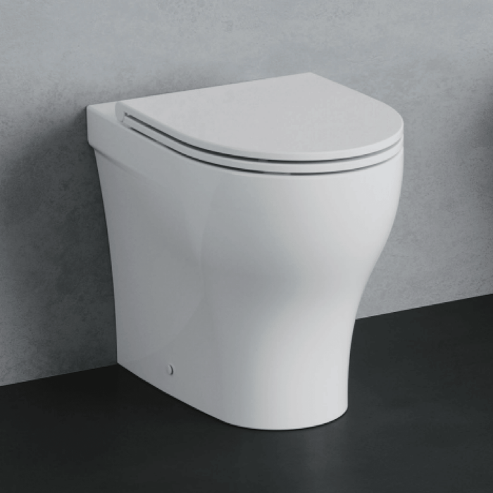 Vaso/Bidet a Terra Accessibile Azzurra Ceramica "Pratica" Bianco Lucido