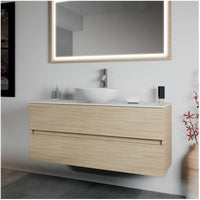 Lavabo da appoggio bianco opaco AVELLA ROUND RIHO 42x42 cm solid surface