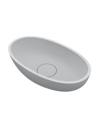 Lavabo da appoggio bianco opaco ESCALA RIHO 55x32 cm solid surface
