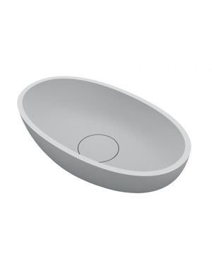Lavabo da appoggio bianco opaco ESCALA RIHO 55x32 cm solid surface