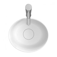 Lavabo da appoggio bianco opaco OVAL RIHO 38x33 cm solid surface