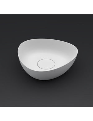 Lavabo da appoggio bianco opaco OVIEDO RIHO 41x41 cm solid surface