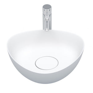 Lavabo da appoggio bianco opaco OVIEDO RIHO 41x41 cm solid surface
