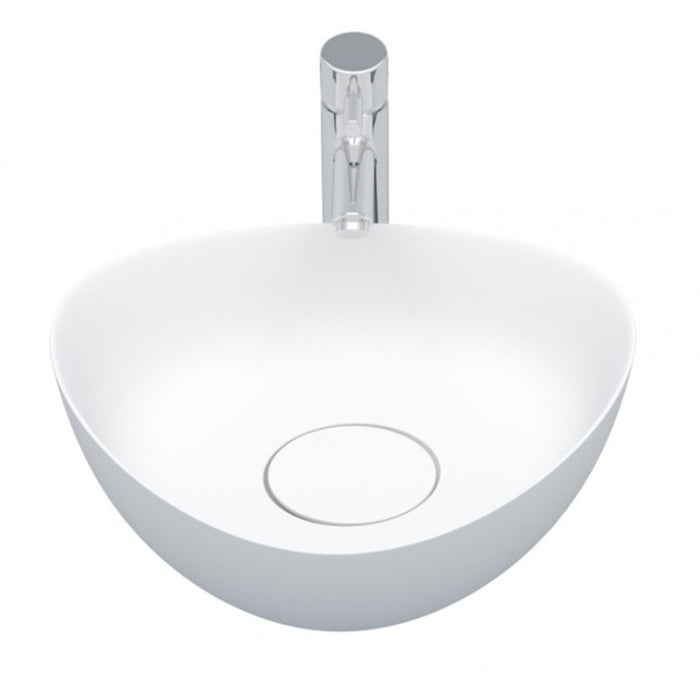 Lavabo da appoggio bianco opaco OVIEDO RIHO 41x41 cm solid surface