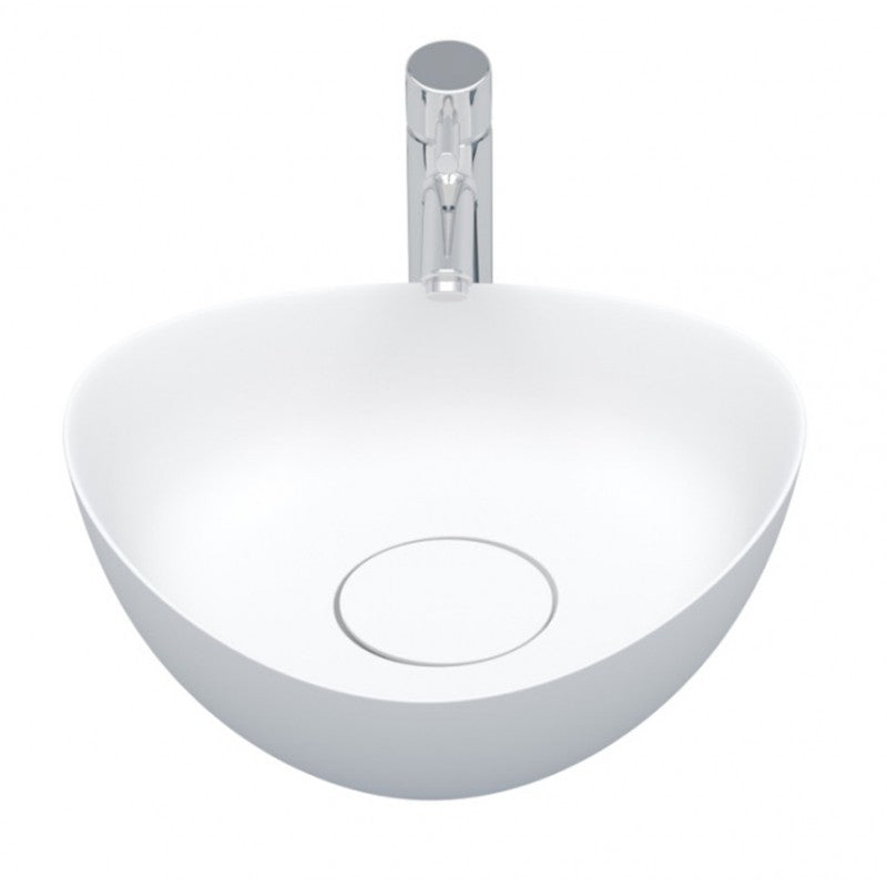 Lavabo da appoggio bianco opaco OVIEDO RIHO 41x41 cm solid surface