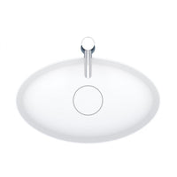 Lavabo da appoggio bianco opaco THIN OVAL RIHO 58x35 cm solid surface