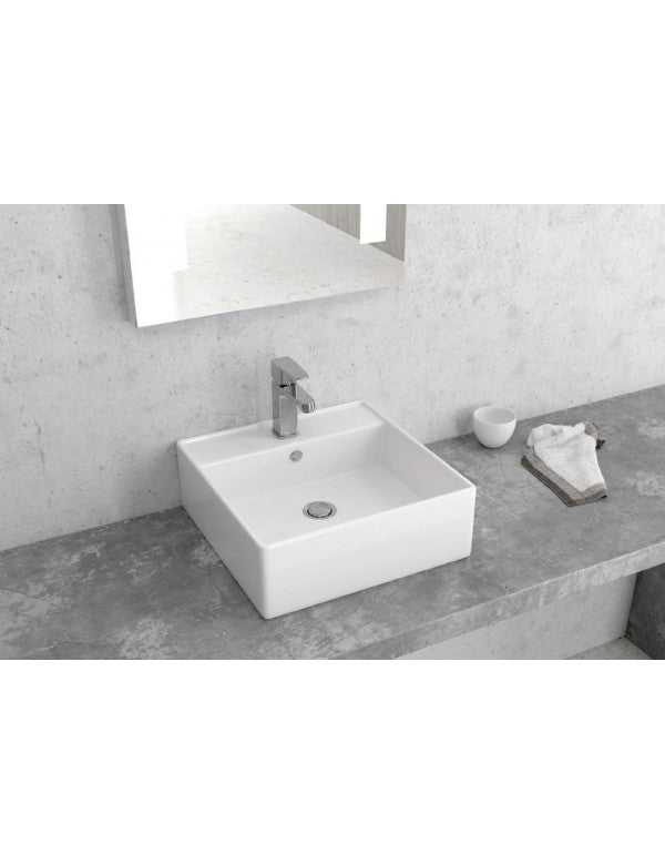 Lavabo quadrato da appoggio MADIO 38,5x38,5x13 cm