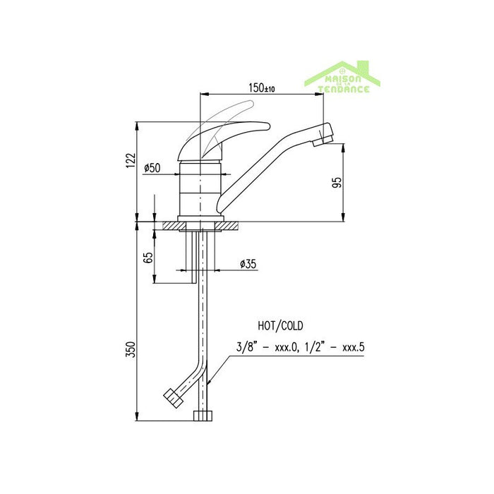 Lavabo quadrato da appoggio MADIO 38,5x38,5x13 cm
