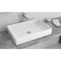 Lavabo rettangolare da appoggio senza foro DINE 60,5x40,5x11 cm