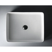 Lavabo rettangolare da appoggio senza foro ZOU-S 47x36x11 cm