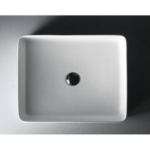 Lavabo rettangolare da appoggio senza foro ZOU-S 47x36x11 cm